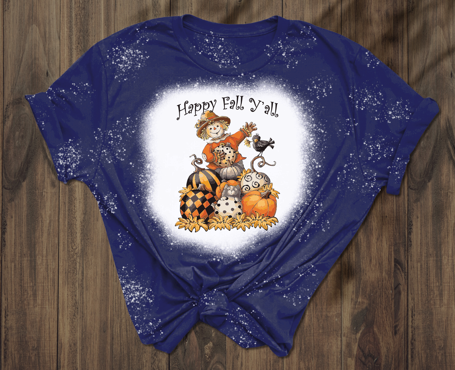 Scarecrow Happy Fall Y'all Short Sleeve T-Shirt