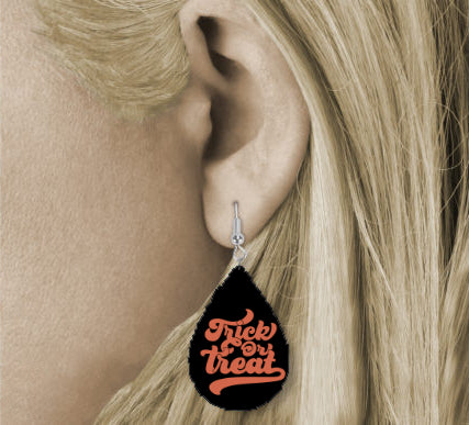 Halloween Trick or Treat Teardrop Earrings