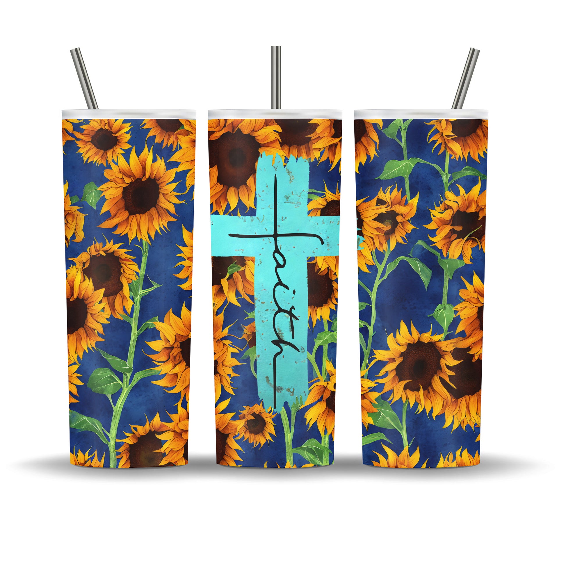 Faith & Sunflowers 20 oz Tumbler