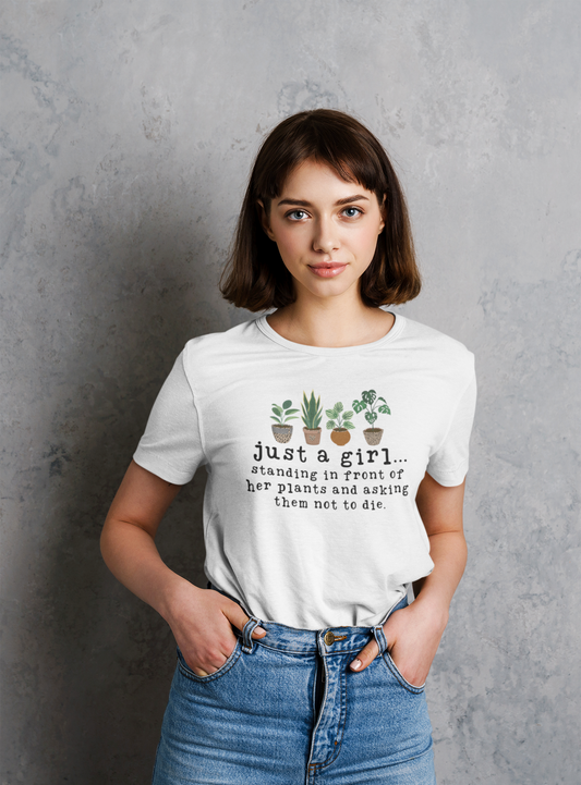 Funny Plants Girl Short Sleeve T-Shirt