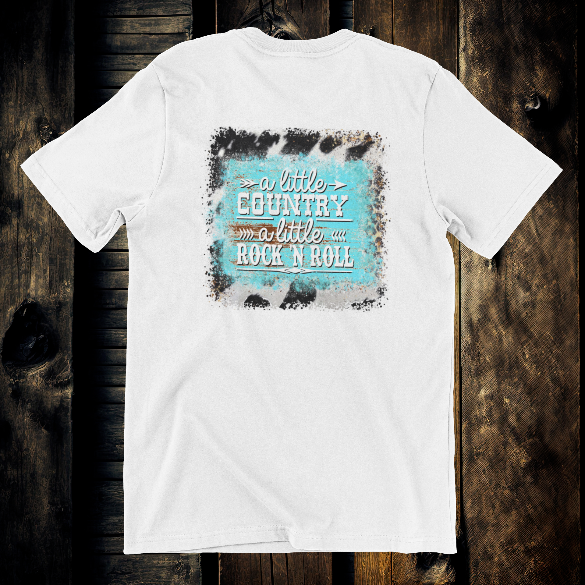 A Little Country, A Little Rock 'n' Roll Solid White Short Sleeve T-Shirt