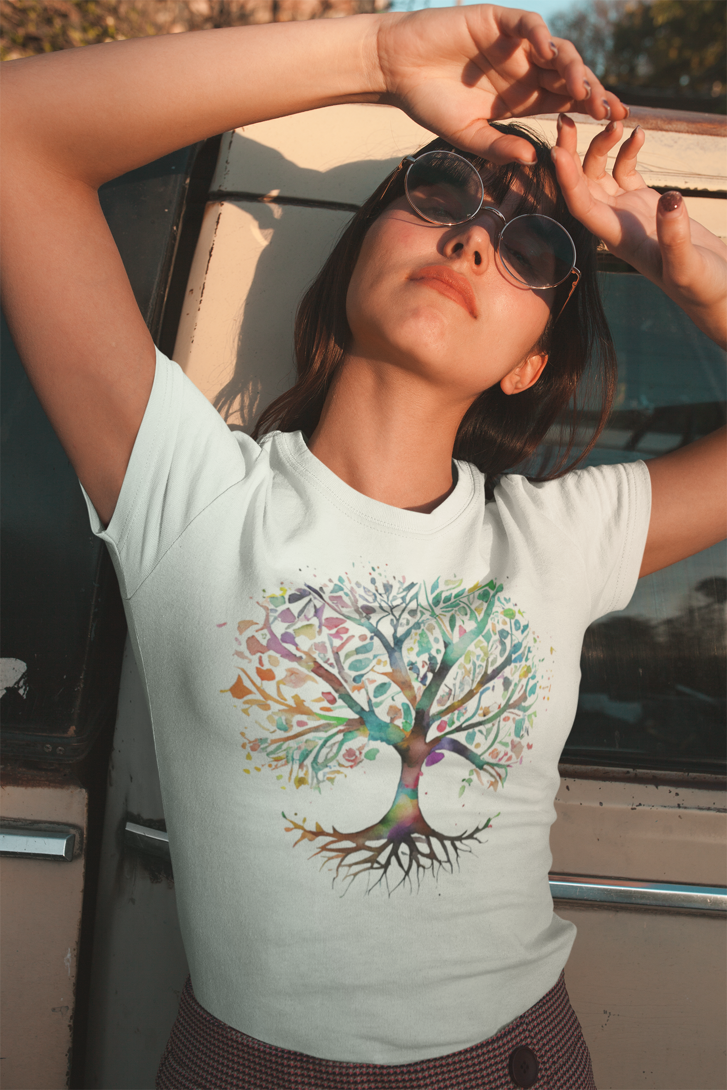 Colorful Tree of Life Short Sleeve T-Shirt